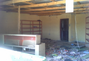 Picture by Bongani One of the looted, vandalized and deserted foreign nationals spaza shop in Soweto